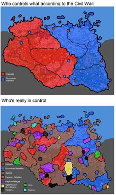 two maps showing the different areas in which people are living