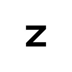 a black and white photo of the letter z