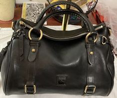 #ad Find ideas and inspiration for Dooney Bourke Black Florentine Vacchetta Leather Buckle Satchel Handbag, Fashion Women's Bags Satchel Handbag, Satchel Handbags, Leather Buckle, Satchel, Buckle