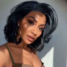 Black Women Haircuts Medium, Boss Babe Hairstyles, Short Glam Hair, Old Money Bob Haircut, Medium Length Layered Bob Hairstyles, Layered Bob Black Women, Long Bob Hairstyles Black Women, Curled Hairstyles For Short Hair, Short Hair Layered Cut