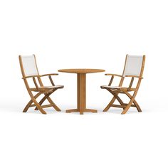 two chairs and a table are shown in this image, with one chair on the other side