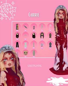 Carrie Dress To Impress, Di Halloween Update, Dress To Impress Halloween Theme, Halloween Dti, Carrie Halloween, Make Outfits, Fashion Terminology, Africa Trip