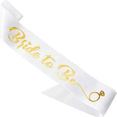 Corrure 'Bride To Be' Bachelorette Party Sash - Bridal Shower White Satin Sash With Gold Foil Lettering - Hen Party Decorations Supplies Accessories, Wedding Engagement Party Favors Gift Have A Memorable Celebration -- Surprise The Bride With This Beautiful Bridal Shower Sash. Get The Entire Bride Tribe Into A Festive Mood And Make Wonderful Memories That Will Last A Lifetime. For The Stand Out Bride -- Make The Bride-To-Be Stand Out On Her Special Day With This Elegant Bachelorette Sash. Made F Champagne Bachelorette Party, Bridal Shower Sash, Bachelorette Party Sash, Hens Party Themes, Hen Party Decorations, Bachelorette Sash, Engagement Party Favors, Satin Sash, Engagement Party Wedding