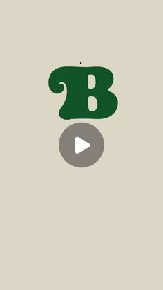 the letter b is shown in green and grey