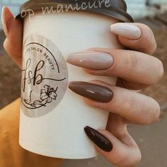 Beige Nails, Fall Acrylic Nails, White Nail, Fire Nails, Dream Nails