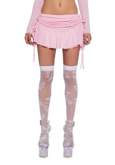 base|pink Pink Mesh Bottoms For Spring, Fitted Mesh Mini Length Bottoms, Mesh Mini Skirt For Spring, Spring Mesh Mini Skirt, Cute Pink Mini Skirt With Ruffles, Pink Lace Trim Mini Skirt, Fairy Kei Fitted Mini Skirt, Pink Harajuku Mini Skort, Dolls Kill Skirt