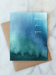 Watercolor Sympathy Cards, Postcards Watercolor, Paper Card Design, Diy Watercolor Cards, Bff Cards, Watercolor Quote, Watercolor Pictures, Watercolor Greeting Cards