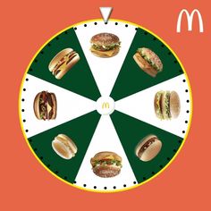 an image of mcdonald's fast food menu with different sandwiches and fries on it