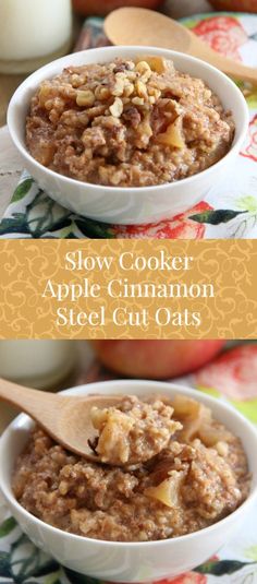 slow cooker apple cinnamon steel cut oats