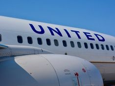 an airplane with the word united painted on it's side