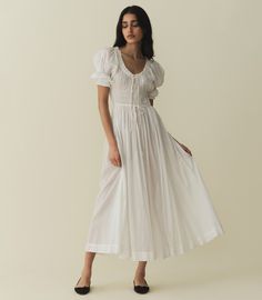 Ischia Dress - Salt | DÔEN Summer 25, Mini Dress Casual, Shop Maxi Dresses, Chic Dress, Waist Tie, Scoop Neckline, A Line Skirts, Perfect Dress, Dress To Impress