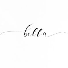 the word ela written in cursive writing on a white paper with black ink