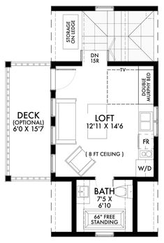 the first floor plan for a small house