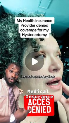 a woman with curly hair and an ad for medical insurences is shown