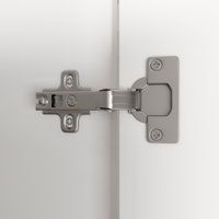 an open door with two metal latches on it