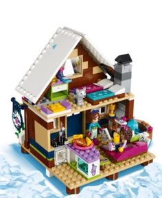 the lego friends house is set up to look like it's made out of legos