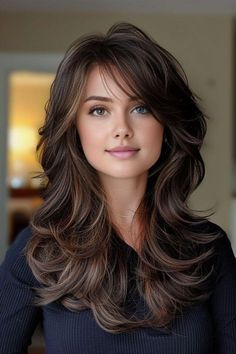 Haircuts For Long Hair With Layers, Brown Hair Looks, Hairstyles For Layered Hair, Long Layered Haircuts, Long Layered Hair, Long Hair Cuts, Hair Transformation