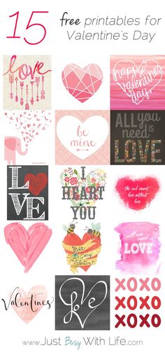 valentine's day free printables for kids and adults to use on crafts