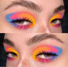 Exotic Eye Makeup, Western Makeup, Kim Makeup, Funky Makeup, Pride Makeup, Face Paint Makeup, Graphic Makeup, Pinterest Makeup, Unique Makeup