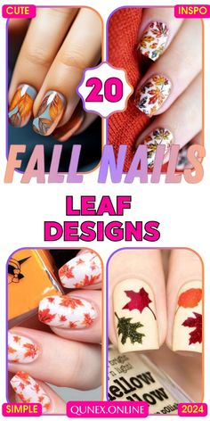 Transform your nails into works of art with our fall leaf nail designs tutorial. Whether you prefer short or coffin nails, these easy DIY tutorials will help you achieve the perfect autumn-inspired manicure. Fall Leaf Nail Designs Short, Fall Leaf Nail Art Designs, Easy Leaf Nail Art, Fall Leaf Nail Designs Autumn, Autumn Leaf Nails, Fall Leaf Nail Designs, Fall Leaves Nails, Leaf Nail Designs, Nail Designs Diy