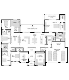 the floor plan for an apartment with three bedroom and two bathrooms, one living room