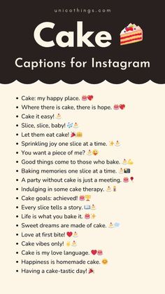 cake captions for instagram