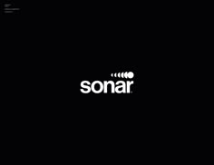 the logo for sonar is shown on a black background