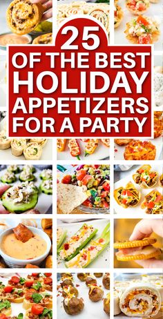 various images of Homemade Appetizer Recipes for a Holiday Party Diy Appetizers, Finger Food For A Crowd, Holiday Party Food Appetizers, Easy Appetizers For A Party, Homemade Appetizers, Classic Meals, Easy Party Appetizers, Appetizers For A Party, Celebration Recipes