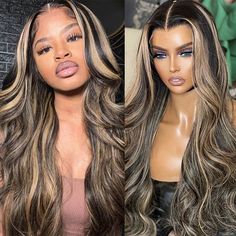 Cuban Twist Hair, Full Lace Wig Glueless, Highlight Color, Blonde Highlight, Hd Lace Frontal, Human Hair Color, Human Braiding Hair