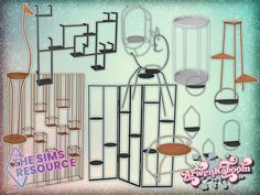 an image of a bunch of objects that are in the shape of cages and shelves