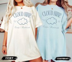 Bride On Cloud Nine Bachelorette Party Shirt, Custom Location Bachelorette Shirt, Bach Club, Personalized Luxury Bachelorette, Match Made In by LaviRoseStudio on Etsy