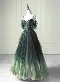 Product Style: #A5GF Material: Tulle Color: Green Built in Bra: Yes Hemline: Floor Length Back Detail: Lace-up Delivery times: Processing time:    2-3 weeks Shipping time:       3-5 working days Rush order service is available, if you need rush order, please visit: Rush Order ，rush order fee is $20. Custom Size: For custom size, please give us the correct measurements in the order notes when you check out, and please have a look our measuring guide at first. There is no extra payment for custom Formal Dress Green, Prom Dress Green, Green Formal Dresses, Long Formal Dress, Green Gradient, Color Rush, Prom Dress Inspiration, Fairytale Dress, Green Prom Dress