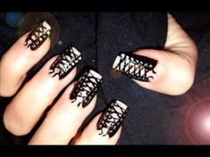 Corset Nails, Punk Nails, Nails Only, Collection Design, Fire Nails, Black Corset, Fancy Nails