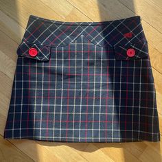 Marc Jacobs Wool Plaid Mini Skirt Excellent Like-New Condition Size 6 Willing To Trade For A Size 4 Wool Plaid Skirt, Plaid Mini Skirt, Plaid Skirt, Plaid Skirts, Wool Plaid, Marc Jacobs, Mini Skirt, Womens Skirt, Color Blue