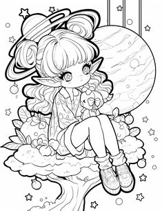 Get ready for an otherworldly adventure with this anime girl coloring page! Watch as she journeys through a magical multiverse, with swirling planets and cosmic wonders surrounding her. Perfect for anyone who loves fantasy, magic, and exploring the unknown! 🌙💫  📥 Download this mesmerizing coloring page for free at designbyai.co and let your imagination travel across galaxies!  #AnimeGirl #MultiverseMagic #CosmicAdventure #FantasyColoring #MagicInTheStars #ColoringPageFun Kawaii Coloring Pages Anime, Anime Colouring Pages, Cute Anime Coloring Pages, Coloring Page Anime, Printable Anime Coloring Pages, Anime Colouring, Anime Coloring Book, Anime Coloring Pages, Drawing Steps