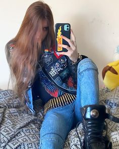 Thrash Metal Outfit, Metalhead Style, Metal Girl Style, Battle Jackets, Metal Fits, Metal Outfit, Metalhead Girl, 80s Metal