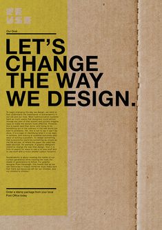 an open box with the words let's change the way we design