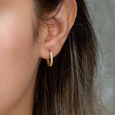 These must-have huggie hoops are the perfect accessory to amp up your summer style and look hot on a night out! Get yours today and channel your inner fashionista! Metal: 925 sterling silver Metal color: 18k yellow / white / rose gold plated Earring diameter: 1.2 cm / 0.5" Stones: cubic zirconia Closure: latch back Hypoallergenic, nickel-free, and anti-tarnish Trendy Huggie Earrings, Trendy Cubic Zirconia Huggie Earrings, Everyday Hoop Huggie Earrings, Trendy Tarnish Resistant Hoop Earrings For Anniversary, Trendy Small Hoop Cubic Zirconia Earrings, Trendy Tarnish Resistant Cubic Zirconia Hoop Earrings, Trendy Cubic Zirconia Hoop Earrings, Chic Everyday Huggie Hoop Earrings, Everyday Rose Gold Huggie Earrings