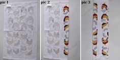 two pictures showing how to sew a curtain with the same pattern as shown in this step - by - step video