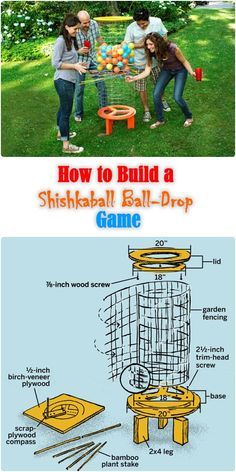 how to build a shishaball ball - drop game with instructions for kids and adults