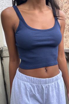 Beyonca Crop Tank Brandy Melville Outfits Summer, White Skirt Outfits, Brandy Melville Tank Top, Brandy Melville Tank, Cute Preppy Outfits, Cotton Tank Top, Preppy Outfits, Crop Tank, Beyonce