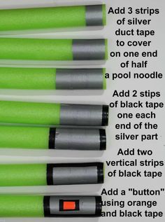 the instructions for how to use neon green tape