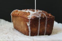 a close up of a cake with icing on it