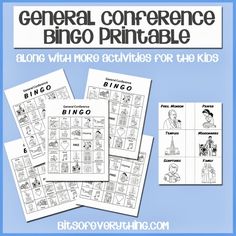 the general conference bingo printable for kids