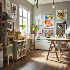 Breathtaking Images for Travel Agency: Work From Home Home Sewing Studio Small Spaces, Find Your Room Aesthetic, Small Art Studio Space, Artist Home Office, Small Art Studio Ideas, Different Room Aesthetics, Artist Studio Organization, Room Makeover Aesthetic, Small Scale Industries