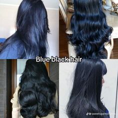 Blue Black Hair, Dark Blue Hair, Black Hair Dye, Cute Hair Colors, Hair Color Streaks, Dyed Hair Inspiration, Dad Sneakers, Pretty Hair Color, Haircuts Straight Hair