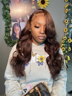 Taurus Szn, Sew In Styles, Curly Hair Sew In, Different Types Of Hairstyles, Types Of Hairstyles, Honey Brown Hair, Hair Creations, Braids For Black