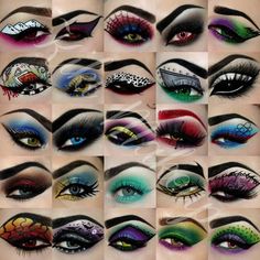 Types Of Eye Makeup, Villain Makeup, Theater Makeup, Makeup Zombie, Maquillage Yeux Cut Crease, Make Up Designs, Scary Eyes, Drag Make-up