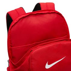 Grab your gear and get going with the Nike Brasilia Backpack. It has plenty of pockets to help you stay organized including a sleeve to fit your laptop, side mesh pockets for water bottles and a zippered pocket on the inside to keep small items secure. This product is made with at least 50% recycled polyester fibers. Densely woven polyester stands up to the bumps and scrapes of everyday transport. Zippered pocket on the front stores used gear separate from your other things. Padded, adjustable s Dunks Nike, Nike Air Max For Women, Nike Tech Fleece, Nike Tech, Newest Jordans, Tie Shoes, Finish Line, Stay Organized, Nike Jordan