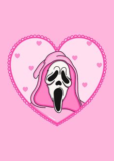 a pink heart with a white dog wearing a pink hoodie in the shape of a heart